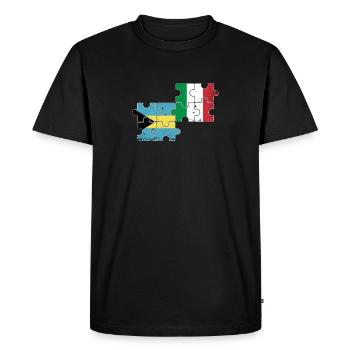 Bahamas Italie Drapeau Vintage Bahamas - T-shirt Premium bio Homme - noir - Devant - Nico (187cm)
