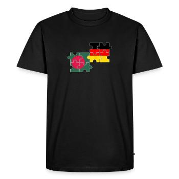 Bangladesh Allemagne Drapeau Bangladeshis - T-shirt Premium bio Homme - noir - Devant - Nico (187cm)