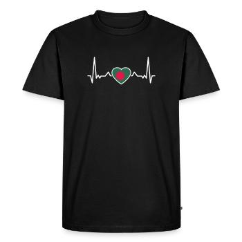 Bangladesh Heartbeat Drapeau bangladais - T-shirt Premium bio Homme - noir - Devant - Nico (187cm)