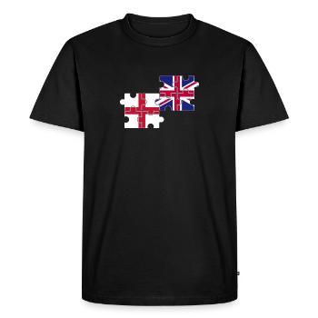 Angleterre Drapeau britannique de l’anglais britannique - T-shirt Premium bio Homme - noir - Devant - Nico (187cm)