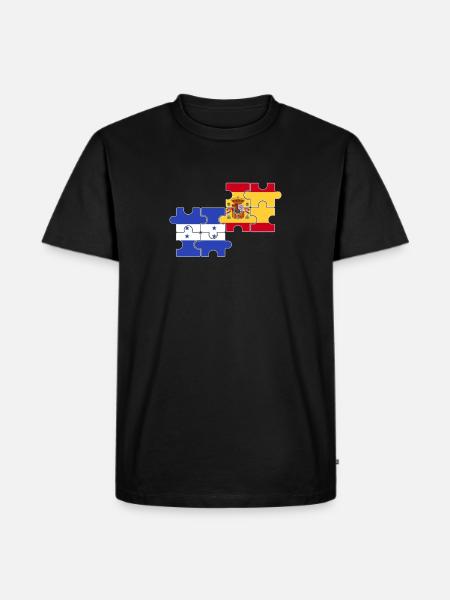 Honduras Spain Flag Spaniards Hondurans - Men's Premium Organic T-Shirt - black