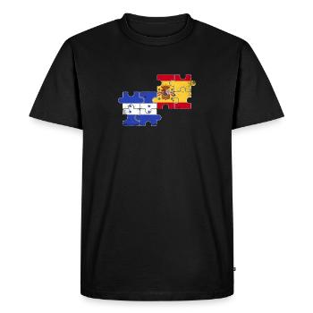 Honduras Espagne Drapeau d’époque Espagnol Hondurien - T-shirt Premium bio Homme - noir - Devant - Nico (187cm)