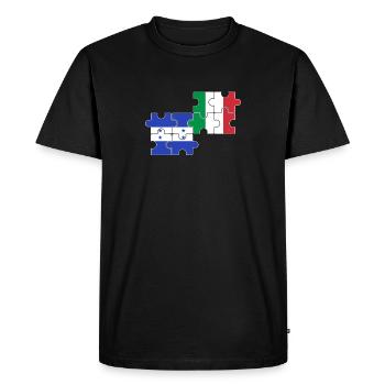 Honduras Italie Drapeau Italiens Honduriens - T-shirt Premium bio Homme - noir - Devant - Nico (187cm)