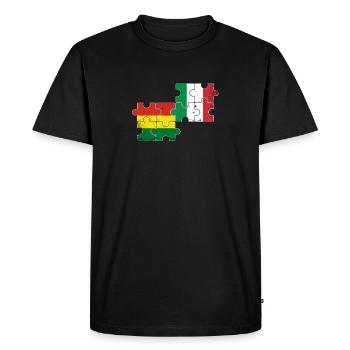 Bolivie Italie Drapeau Vintage Boliviens - T-shirt Premium bio Homme - noir - Devant - Nico (187cm)