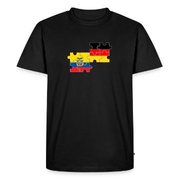 Ecuador Germany Flag German Ecuadorians - Men's Premium Organic T-Shirt - black - Front - Nico (187cm)