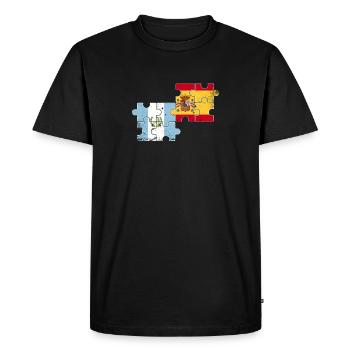 Guatemala Espagne Drapeau Vintage Guatémaltèque - T-shirt Premium bio Homme - noir - Devant - Nico (187cm)