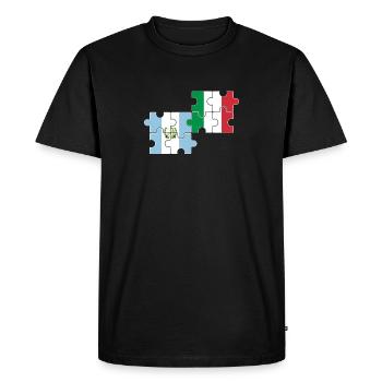 Guatemala Italie Drapeau Italien Guatémaltèque - T-shirt Premium bio Homme - noir - Devant - Nico (187cm)