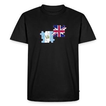 Guatemala Drapeau du Royaume-Uni Guatémaltèque britannique - T-shirt Premium bio Homme - noir - Devant - Nico (187cm)