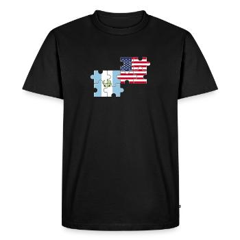 Guatemala USA Flag American Guatemalan - Men's Premium Organic T-Shirt - black - Front - Nico (187cm)