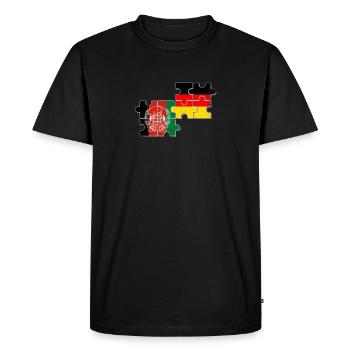 Afghanistan Germany flag German Afghan - Men's Premium Organic T-Shirt - black - Front - Nico (187cm)