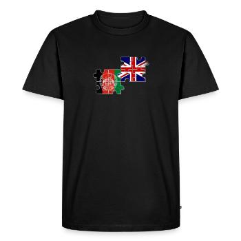 Afghanistan UK Vintage Flag British Afghan - Men's Premium Organic T-Shirt - black - Front - Nico (187cm)