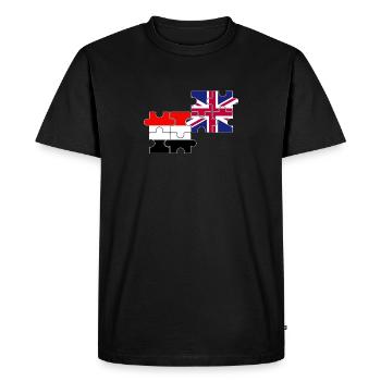 Yémen Drapeau britannique Yéménite britannique - T-shirt Premium bio Homme - noir - Devant - Nico (187cm)