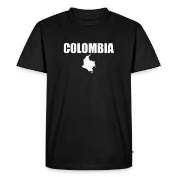 Colombie Carte Colombie Colombiens - T-shirt Premium bio Homme - noir - Devant - Nico (187cm)