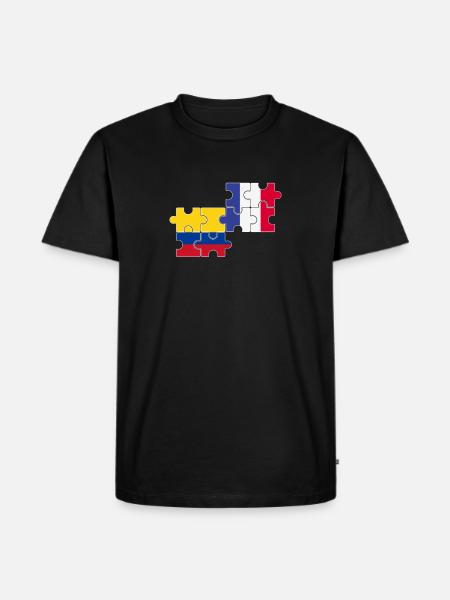 Colombie France Drapeau Colombiens - T-shirt Premium bio Homme - noir