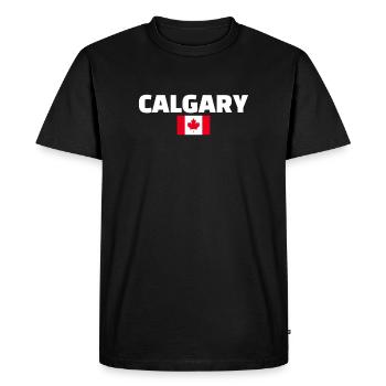 Calgary, Canada, Drapeau canadien, Canadien - T-shirt Premium bio Homme - noir - Devant - Nico (187cm)