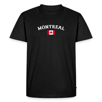 Montréal Vintage Canada Drapeau canadien Canadien - T-shirt Premium bio Homme - noir - Devant - Nico (187cm)