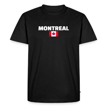 Montréal Vintage Canada Drapeau canadien Canadien - T-shirt Premium bio Homme - noir - Devant - Nico (187cm)