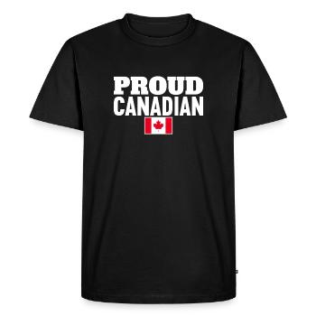 Fier Canadien Canada Drapeau canadien Canadien - T-shirt Premium bio Homme - noir - Devant - Nico (187cm)