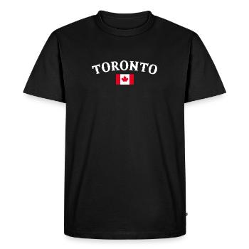 Toronto, Canada, Drapeau canadien, Canadien - T-shirt Premium bio Homme - noir - Devant - Nico (187cm)