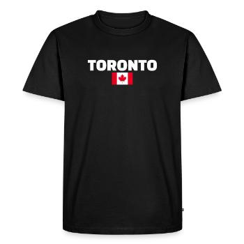 Toronto, Canada, Drapeau canadien, Canadien - T-shirt Premium bio Homme - noir - Devant - Nico (187cm)
