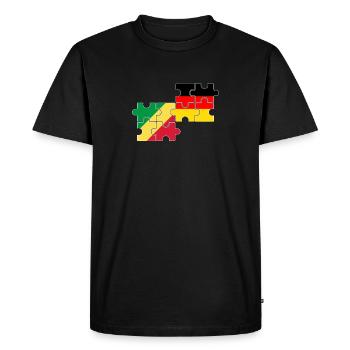 République du Congo Allemagne Drapeau Congolais - T-shirt Premium bio Homme - noir - Devant - Nico (187cm)