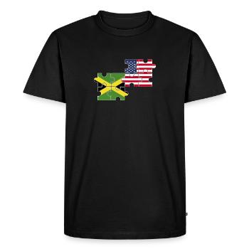 Jamaïque, États-Unis, Drapeau, Américain, Jamaïcain - T-shirt Premium bio Homme - noir - Devant - Nico (187cm)