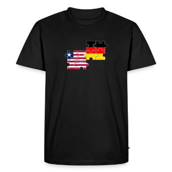 Libéria Allemagne Drapeau Libériens allemands - T-shirt Premium bio Homme - noir - Devant - Nico (187cm)