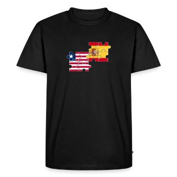 Libéria Espagne Drapeau Libériens espagnols - T-shirt Premium bio Homme - noir - Devant - Nico (187cm)
