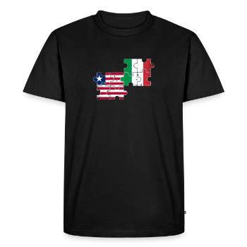 Liberia Italie Vintage Flag Liberian - T-shirt Premium bio Homme - noir - Devant - Nico (187cm)