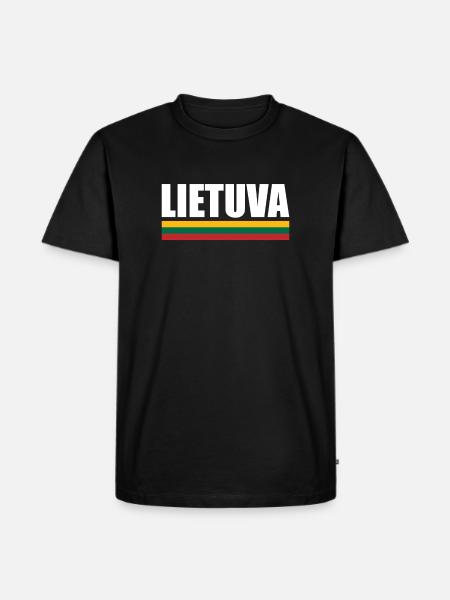 Lietuva Lithuania Lithuanian flag Lithuanian - Men's Premium Organic T-Shirt - black