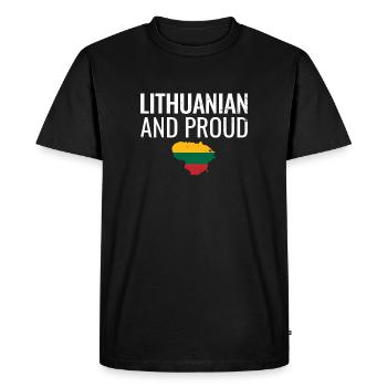 Lituanien et fier drapeau lituanien vintage - T-shirt Premium bio Homme - noir - Devant - Nico (187cm)