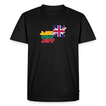 Lituanie Drapeau du Royaume-Uni Lituanien britannique - T-shirt Premium bio Homme - noir - Devant - Nico (187cm)