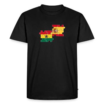Ghana Espagne Drapeau Ghanéens espagnols - T-shirt Premium bio Homme - noir - Devant - Nico (187cm)