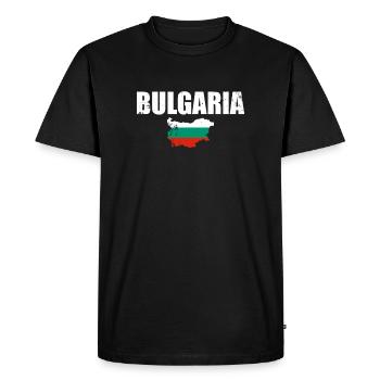 Bulgarie Carte Vintage Drapeau bulgare Bulgare - T-shirt Premium bio Homme - noir - Devant - Nico (187cm)