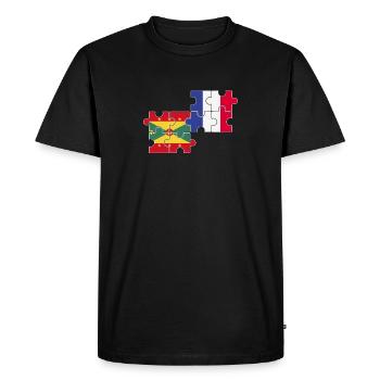 Grenade France Flag Grenades français - T-shirt Premium bio Homme - noir - Devant - Nico (187cm)
