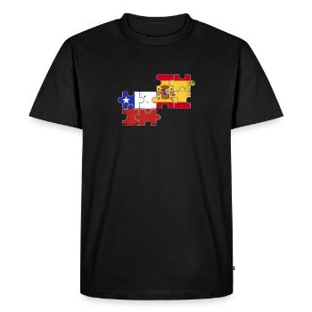 Chili Espagne Drapeau Vintage Espagnol Chilien - T-shirt Premium bio Homme - noir - Devant - Nico (187cm)
