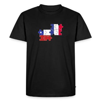 Chili France Drapeau Français Chilien - T-shirt Premium bio Homme - noir - Devant - Nico (187cm)
