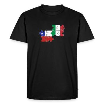 Chili Italie Vintage Flag Italien Chilien - T-shirt Premium bio Homme - noir - Devant - Nico (187cm)