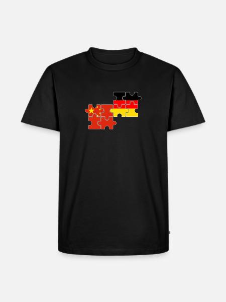 China Germany Flag German Chinese - Men's Premium Organic T-Shirt - black