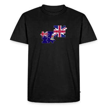 Îles Caïmans Drapeau britannique - T-shirt Premium bio Homme - noir - Devant - Nico (187cm)