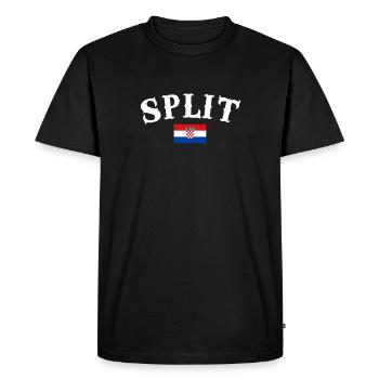 Split Croatie Drapeau croate Croate - T-shirt Premium bio Homme - noir - Devant - Nico (187cm)