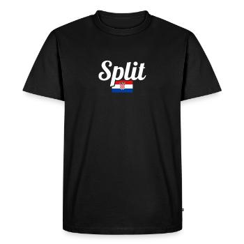 Split Croatie Drapeau croate Croate - T-shirt Premium bio Homme - noir - Devant - Nico (187cm)
