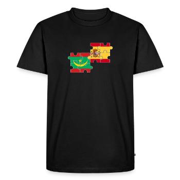 Mauritania Spain Flag Spaniards Mauritanian - Men's Premium Organic T-Shirt - black - Front - Nico (187cm)