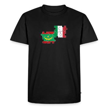 Mauritania Italy Vintage Flag Mauritanian - Men's Premium Organic T-Shirt - black - Front - Nico (187cm)