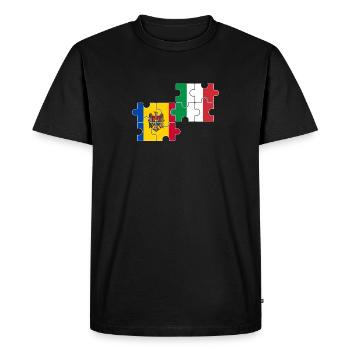 Moldavie Italie Drapeau Italien Moldave - T-shirt Premium bio Homme - noir - Devant - Nico (187cm)