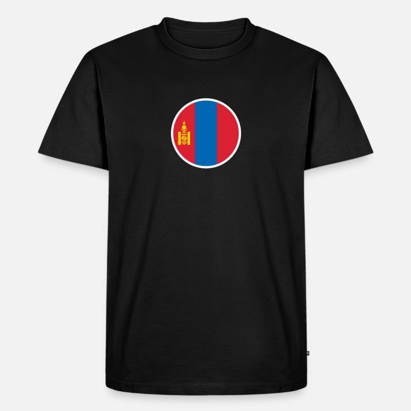 Mongolei Mongolische Flagge Mongole - Männer Premium Bio T-Shirt - Schwarz