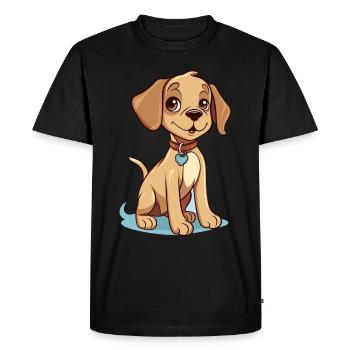 Conception de chien mignon pour les propriétaires de chiens - T-shirt Premium bio Homme - noir - Devant - Nico (187cm)
