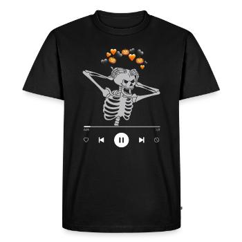 Meme Skeleton Dark Aesthetics Funny - Men's Premium Organic T-Shirt - black - Front - Nico (187cm)
