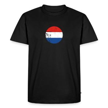 Netherlands Vintage Dutch Flag - Men's Premium Organic T-Shirt - black - Front - Nico (187cm)