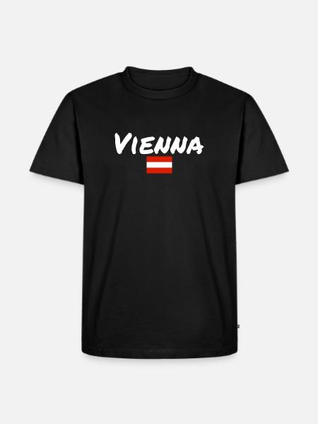 Vienna Austria Austrian Flag - Men's Premium Organic T-Shirt - black